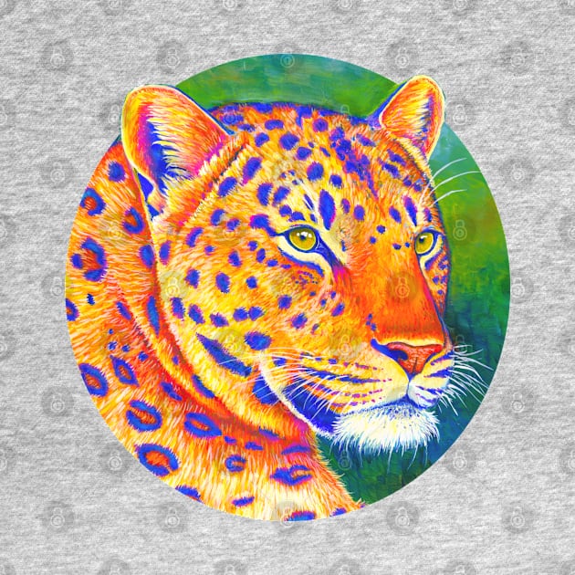 Queen of the Jungle - Colorful Leopard by rebeccawangart